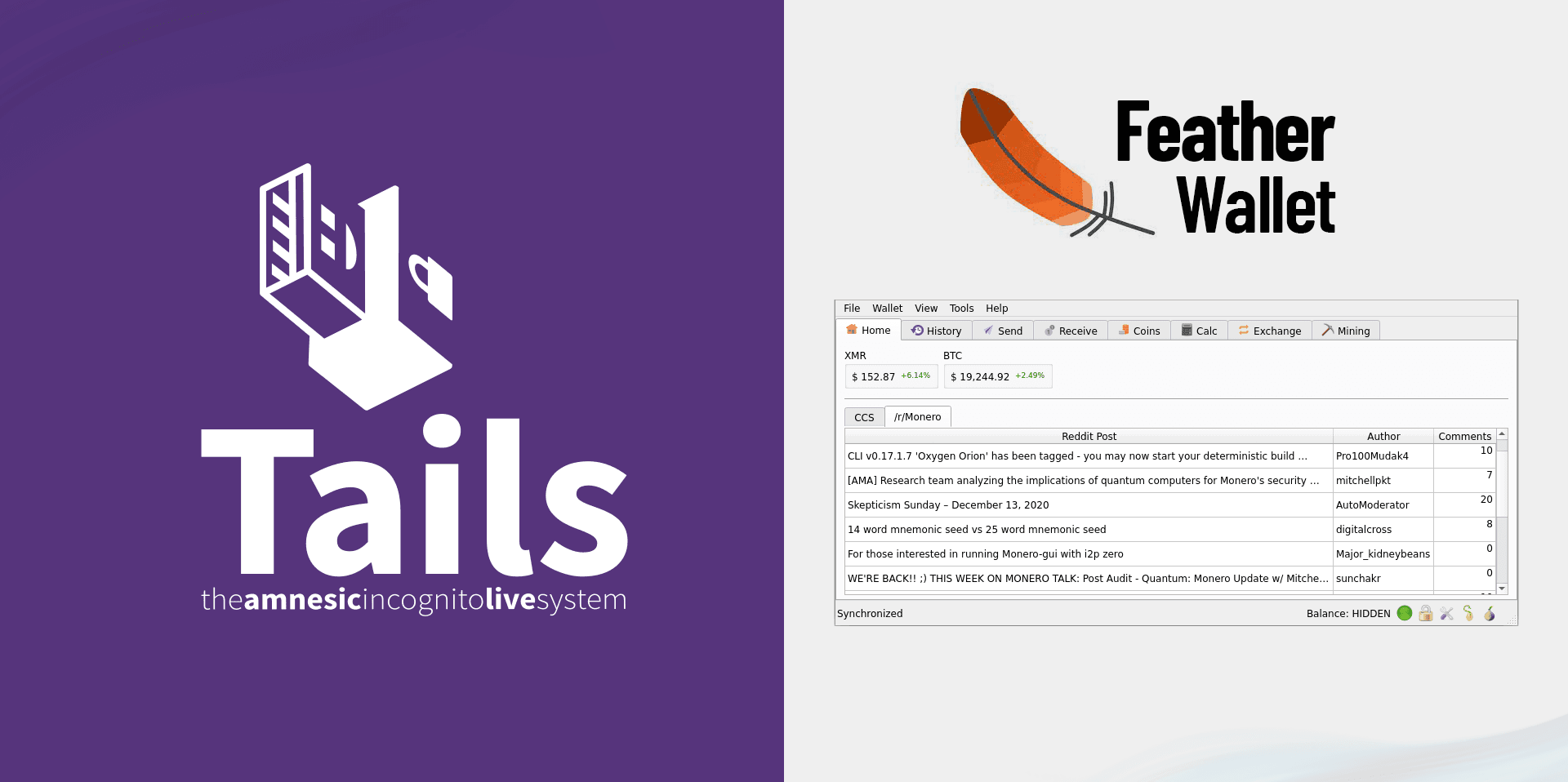 Como instalar a Feather Wallet no Tails